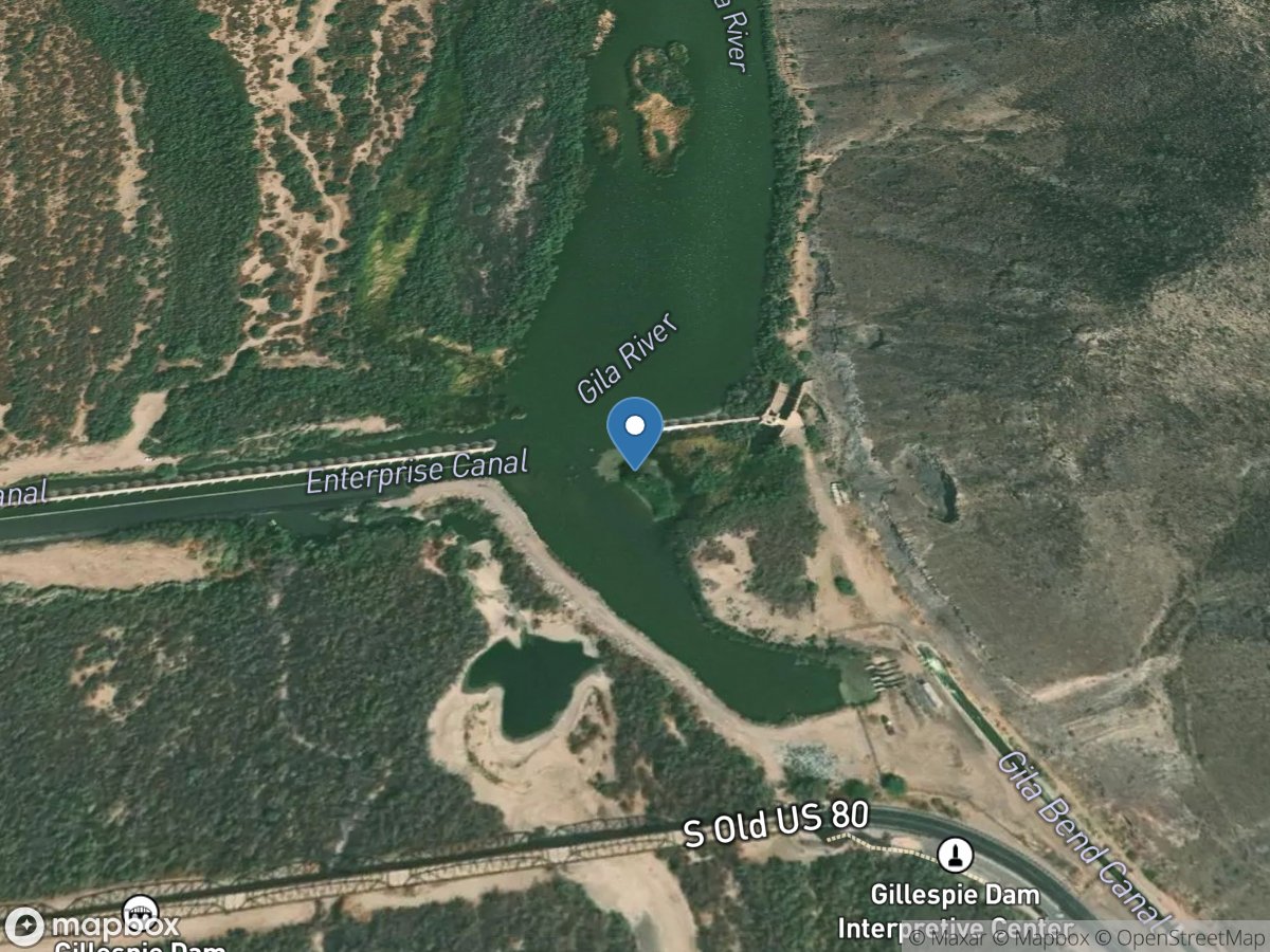 Gila River below Gillespie DAM, AZ (low-Flow Station) location