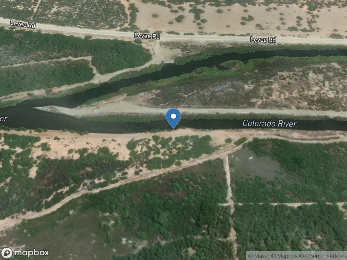 Colorado Rvr above Ocean to Ocean Bridge near Yuma, AZ location