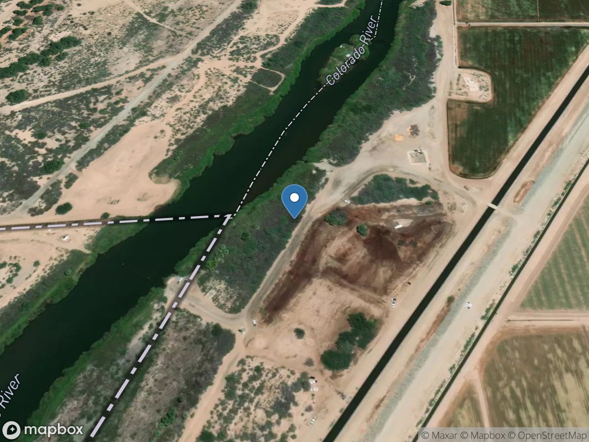 Colorado River at Nib, above Morelos DAM, AZ location