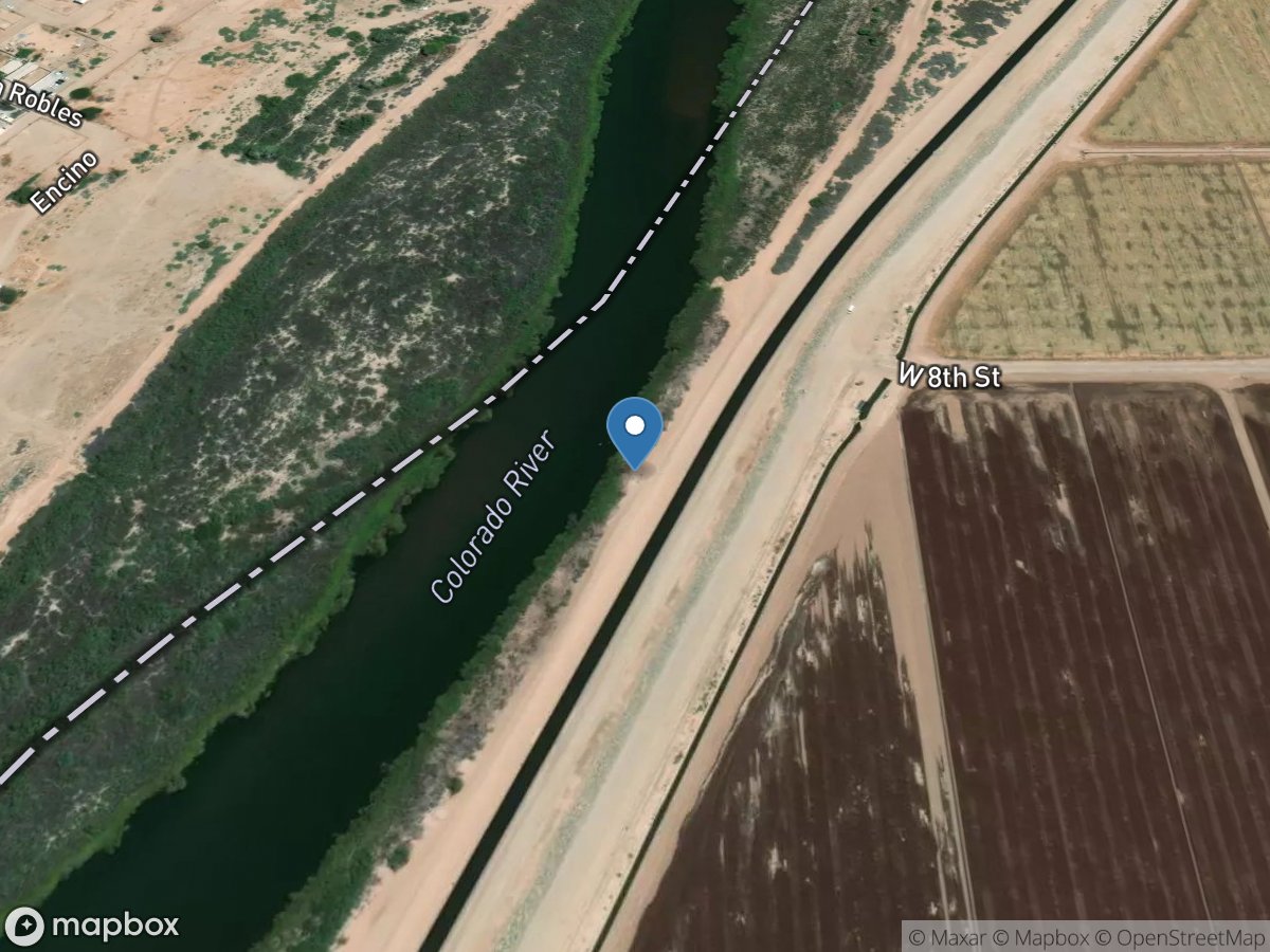 Colorado River below Cooper Wasteway near Yuma, AZ location