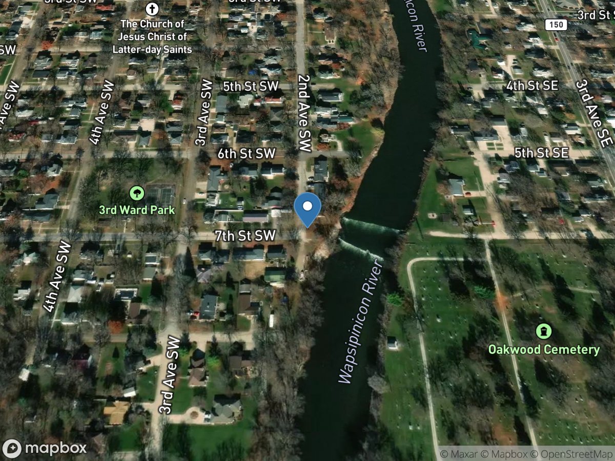 Wapsipinicon River at Independence, IA location