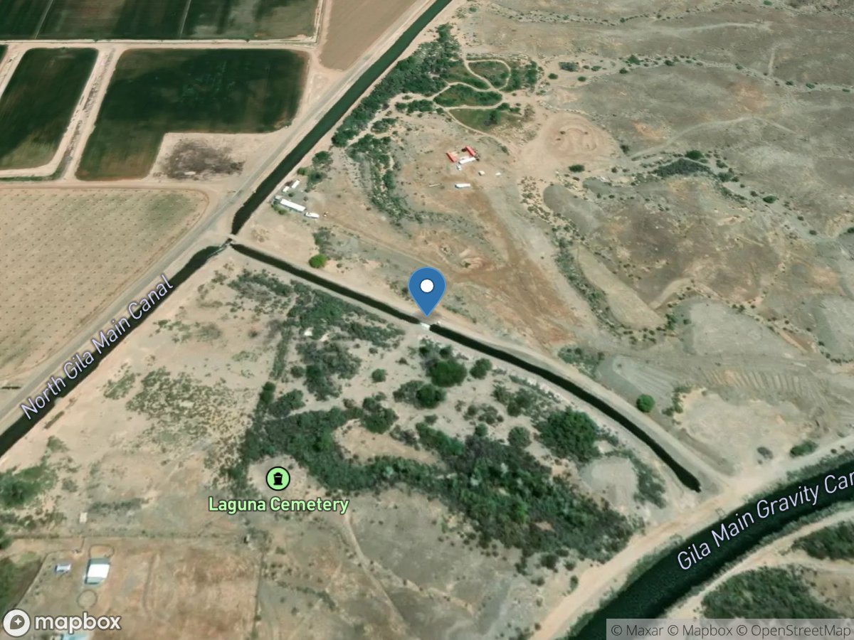 North Gila Main Canal near Yuma, AZ location