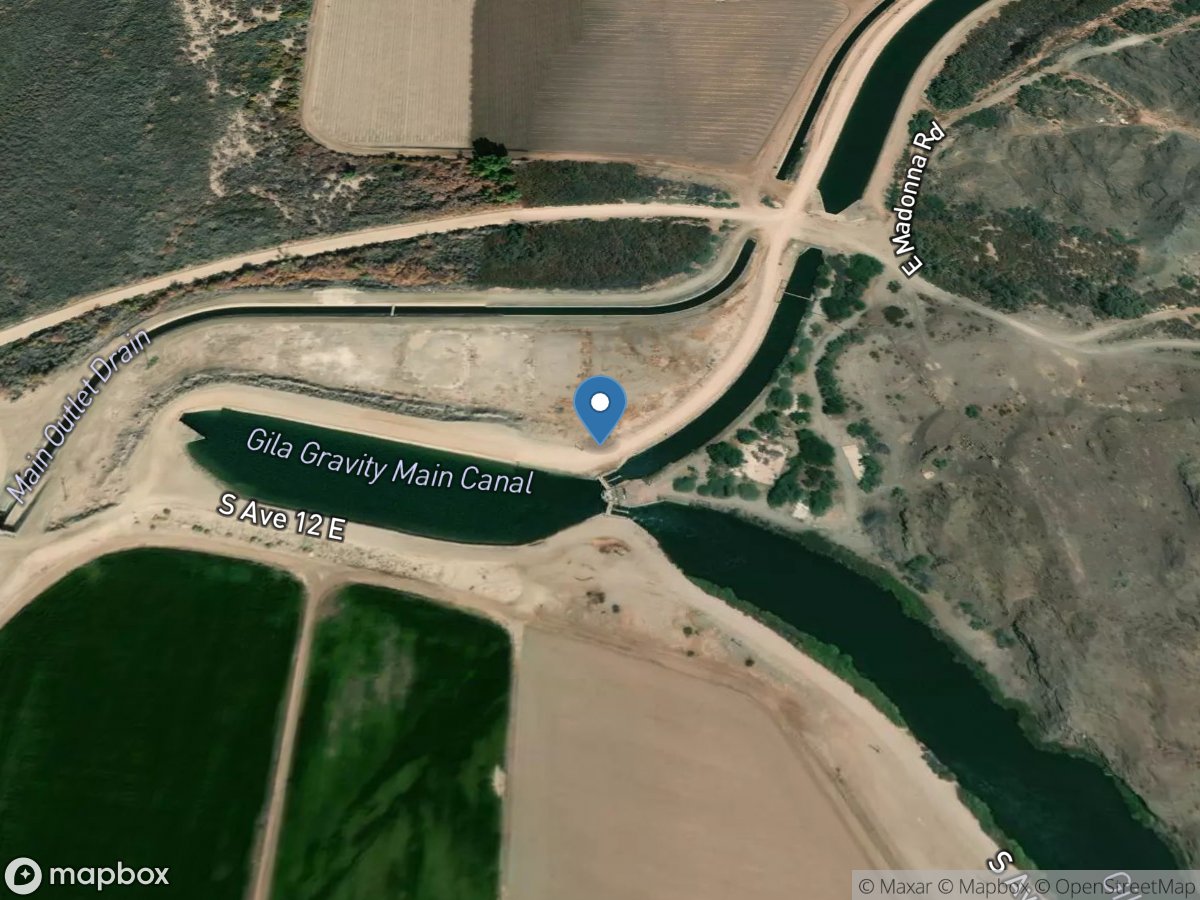Wellton-Mohawk Main Canal near Yuma, AZ location