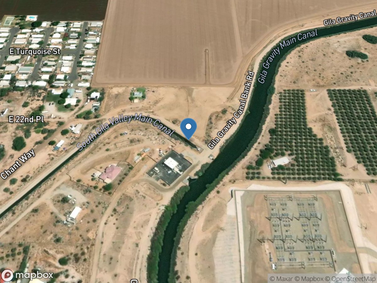 South Gila Main Canal near Yuma, AZ location