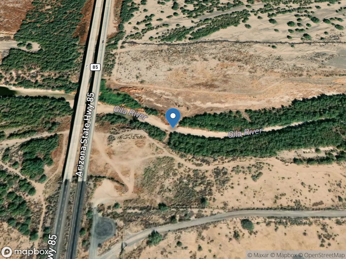 Gila River above SR-85 near Buckeye, AZ location
