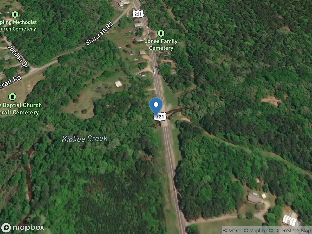 Kiokee Creek at US 221, at Appling, GA location