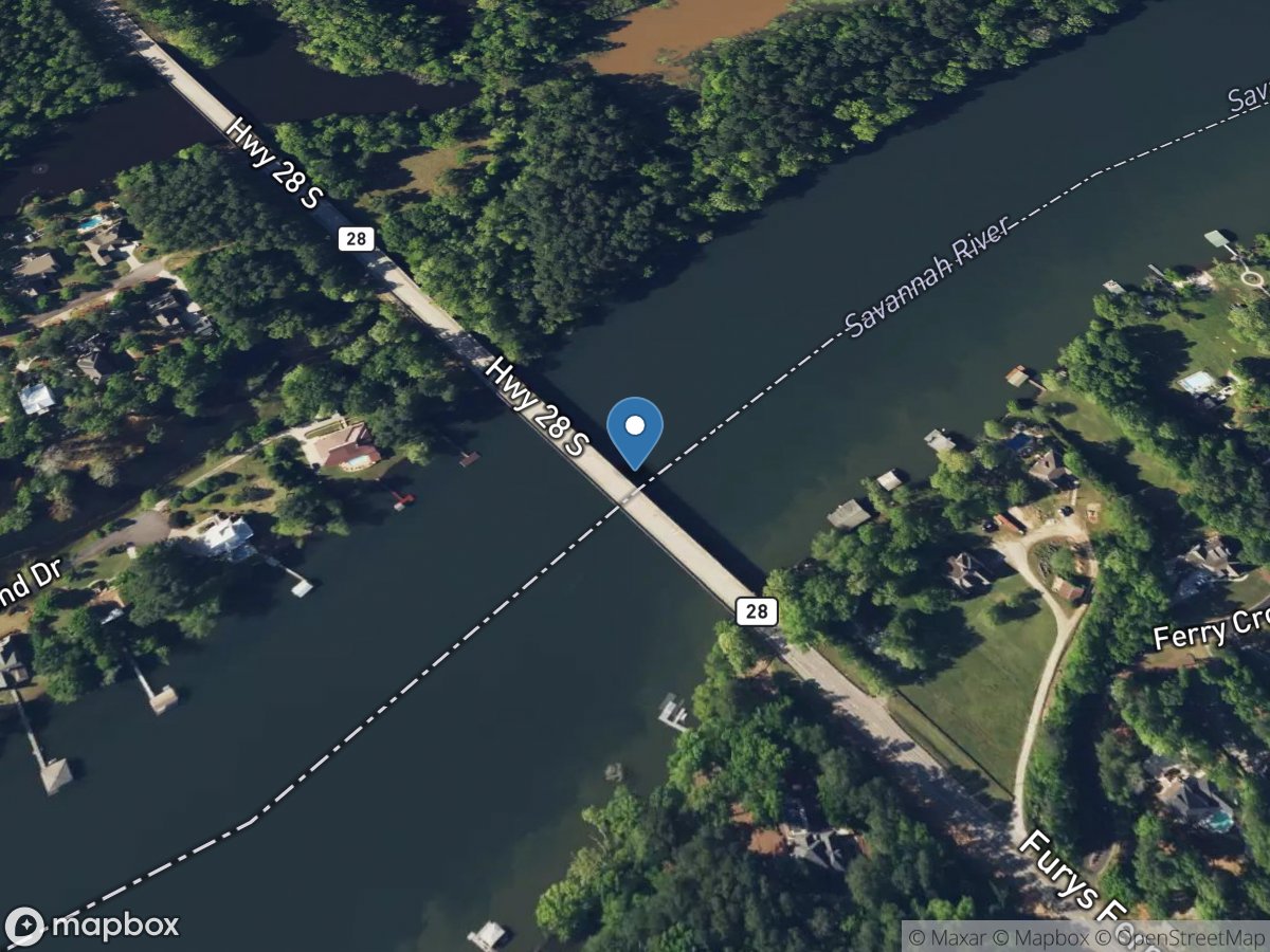 Savannah River near Evans, GA location