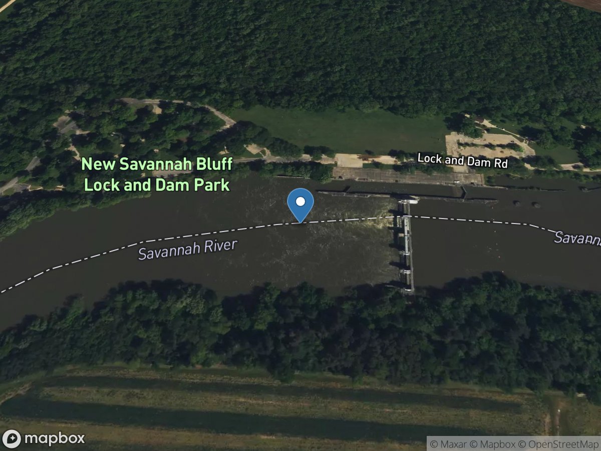 Savannah River at Augusta, GA location