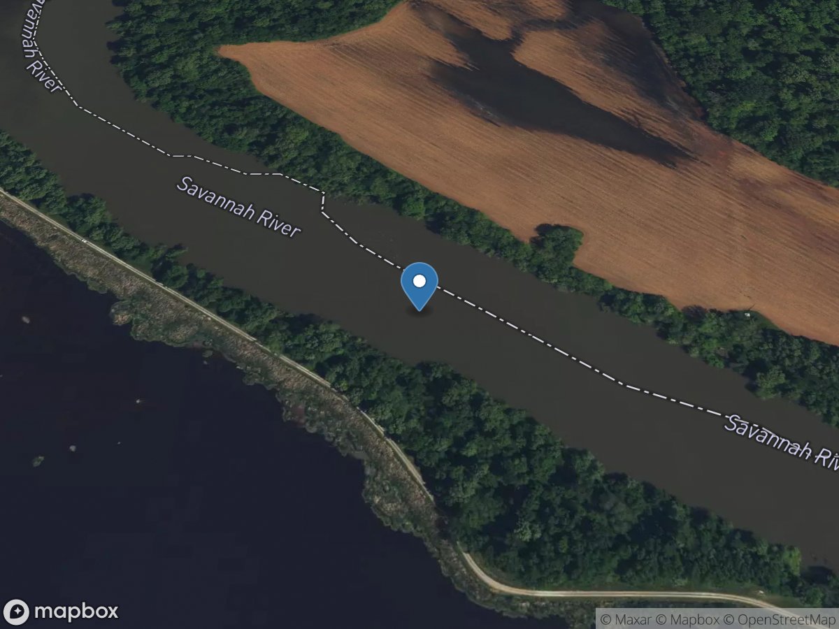 Savannah River below Spirit Creek, near Augusta,GA location