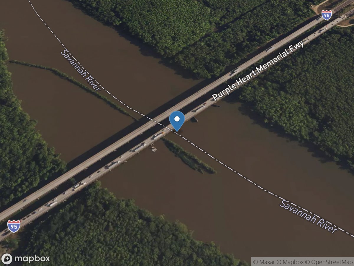 Savannah River I-95 near Port Wentworth, GA location