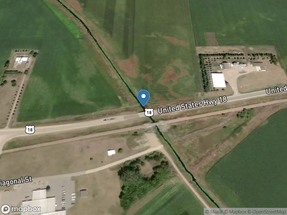 West Main Drainage Ditch 1 and 2 near Britt, IA location