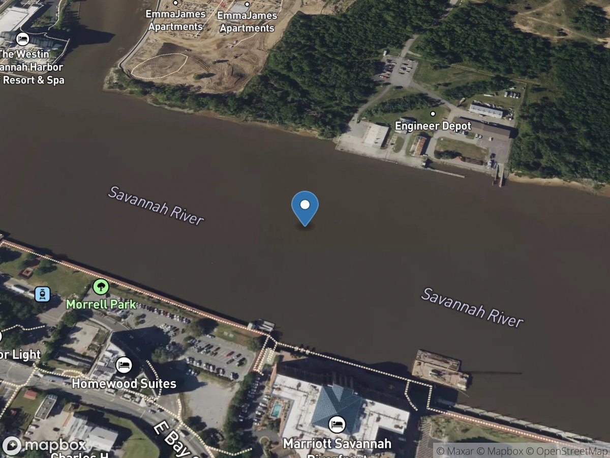 Savannah River at Usace Dock, at Savannah, GA location