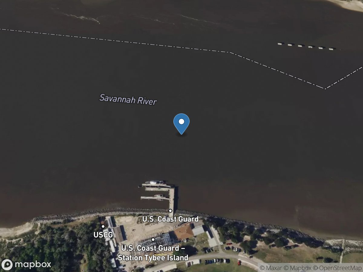 Savannah River at Fort Pulaski, GA location