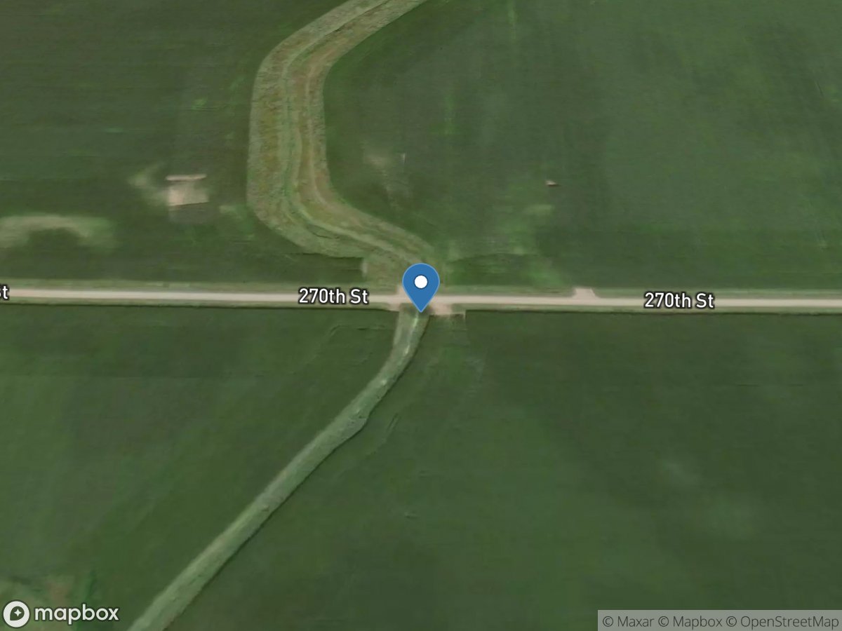 East Branch Iowa River above Hayfield, IA location