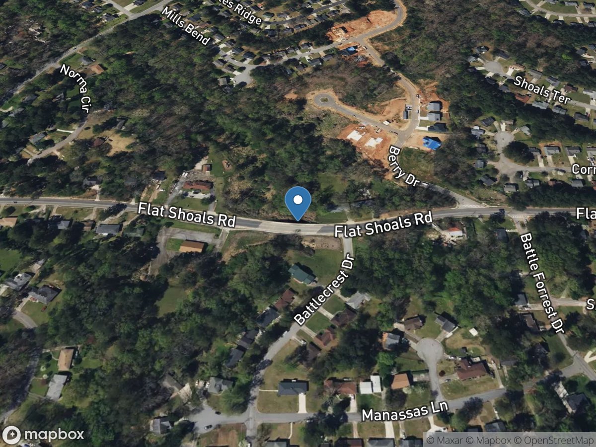 Doolittle Creek at Flat Shoals RD, near Decatur, GA location