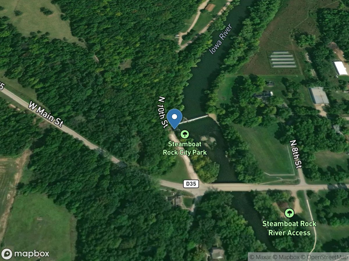 Iowa River at Steamboat Rock, IA location
