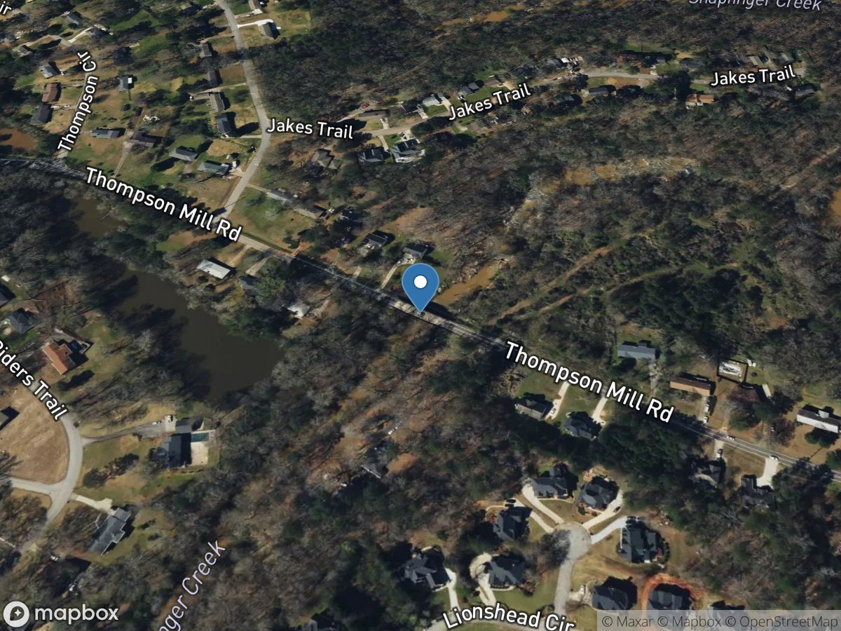 Snapfinger Creek at Thompson Mill Road near Lithonia, GA location