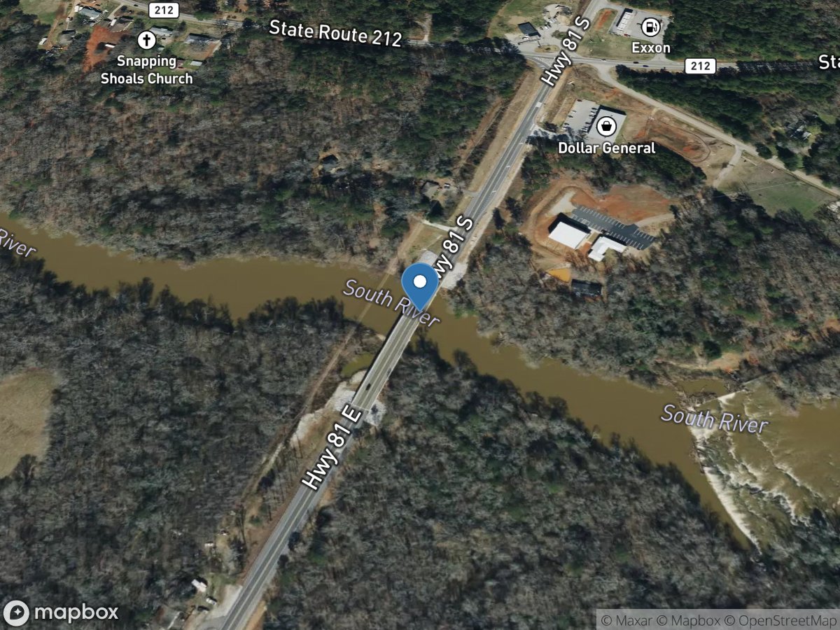 South River at GA 81, at Snapping Shoals, GA location