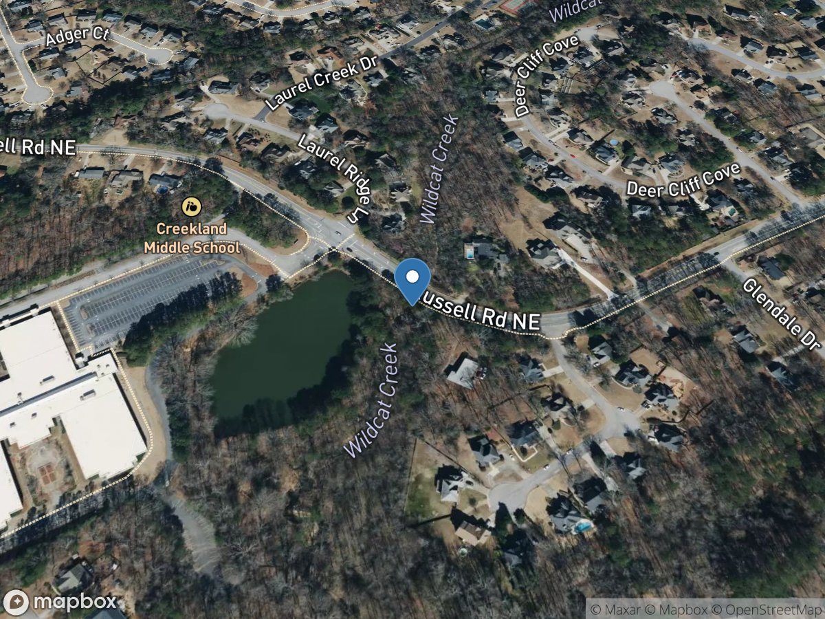 Wildcat Creek near Lawrenceville, GA location