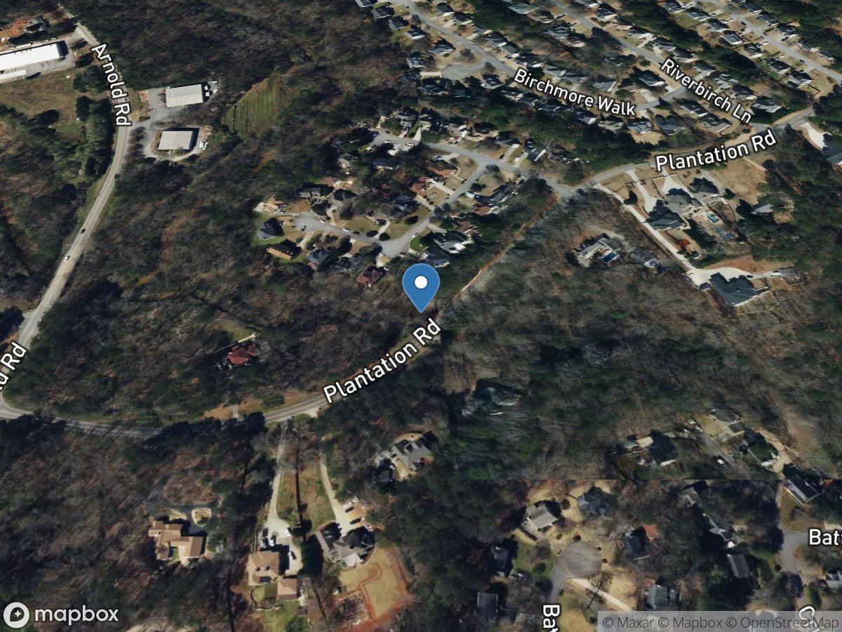 Yellow River Tributary at Plantation RD,NR Lawrenceville,GA location