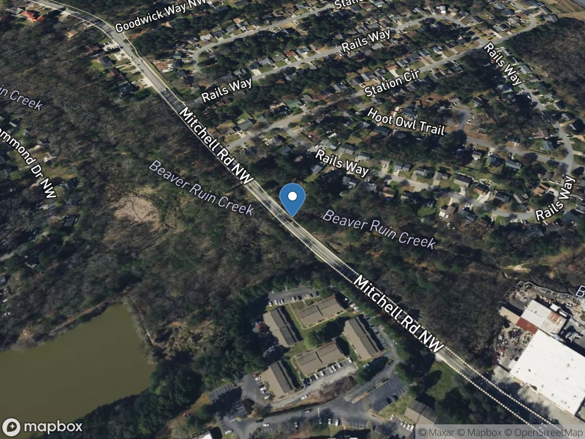 Beaver Ruin Creek at Mitchell RD, near Norcross, GA location