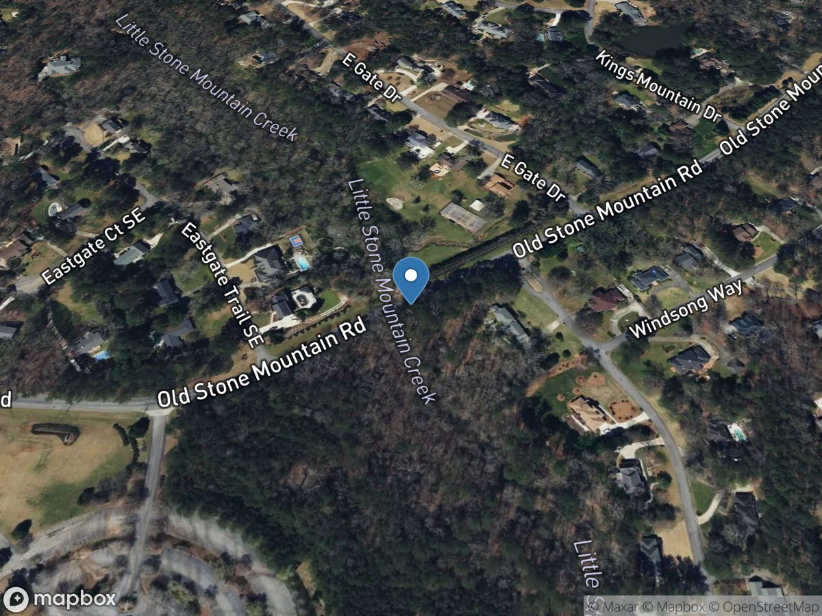 Little Stone Mtn Creek near Stone Mountain, GA location