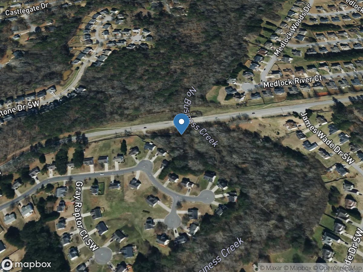 NO Business Creek at Lee Road, below Snellville,GA location