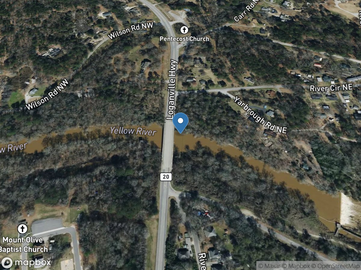 Yellow River at Milstead, GA location