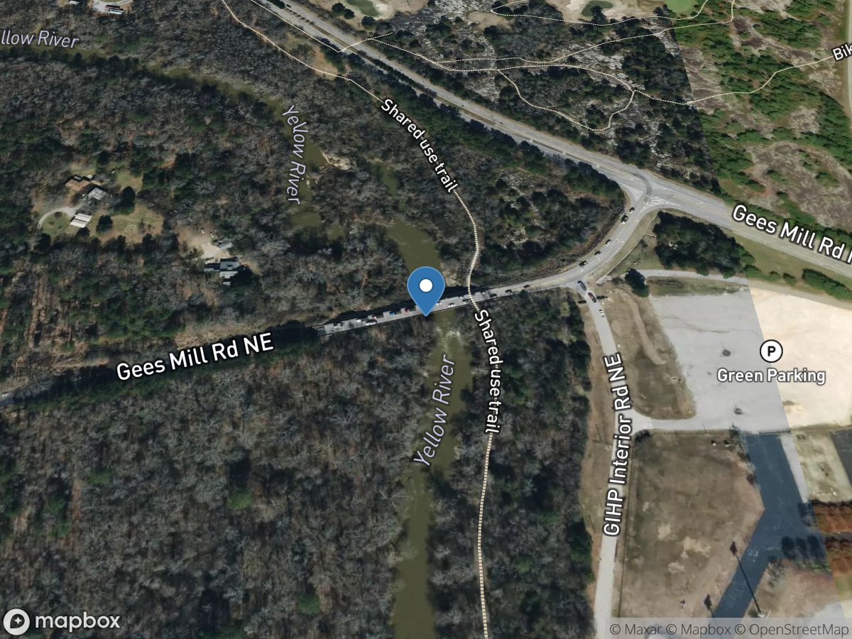 Yellow River at Gees Mill Road, near Milstead, GA location