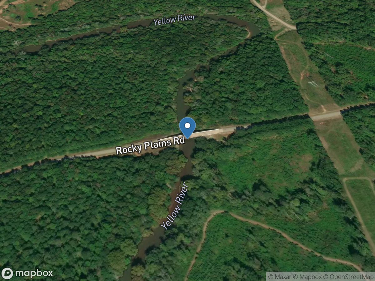 Yellow River Rocky Plains Road near Rocky Plains, GA location