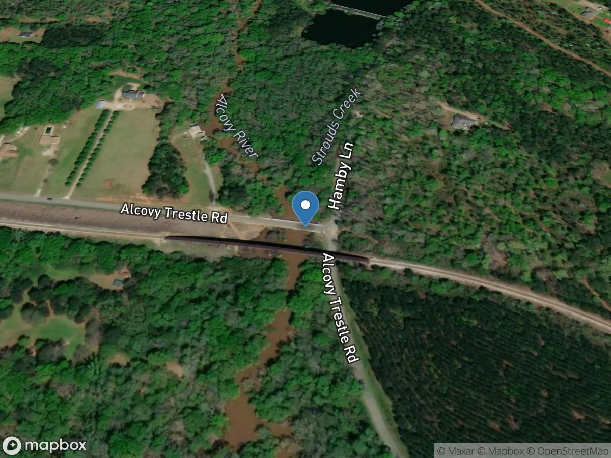 Alcovy River above Covington, GA location