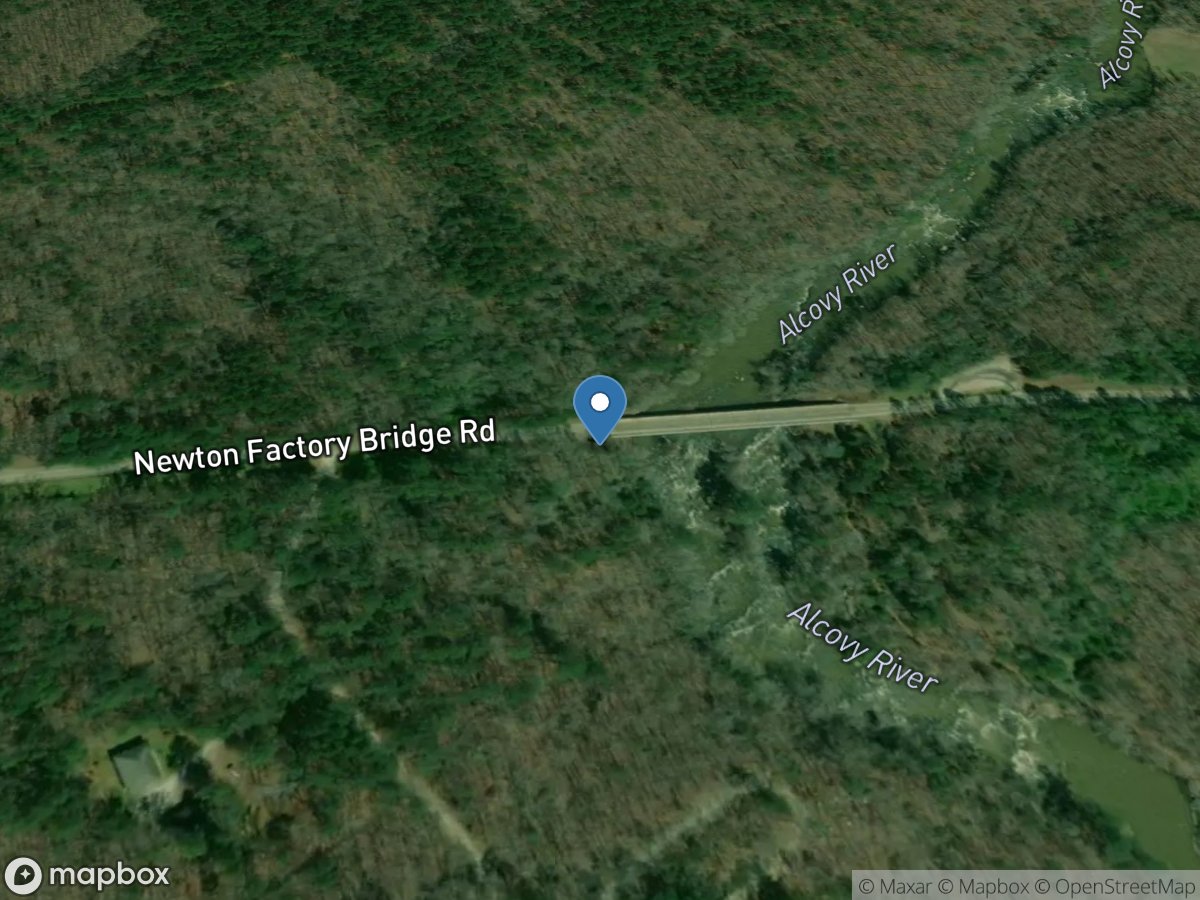 Alcovy River Newton Factory Brdg Road near Stewart, GA location