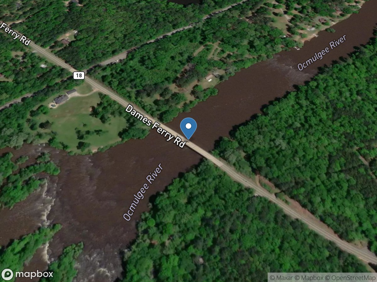 Ocmulgee River at GA 18, at Dames Ferry, GA location