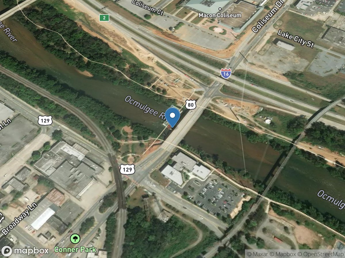 Ocmulgee River at Macon, GA location