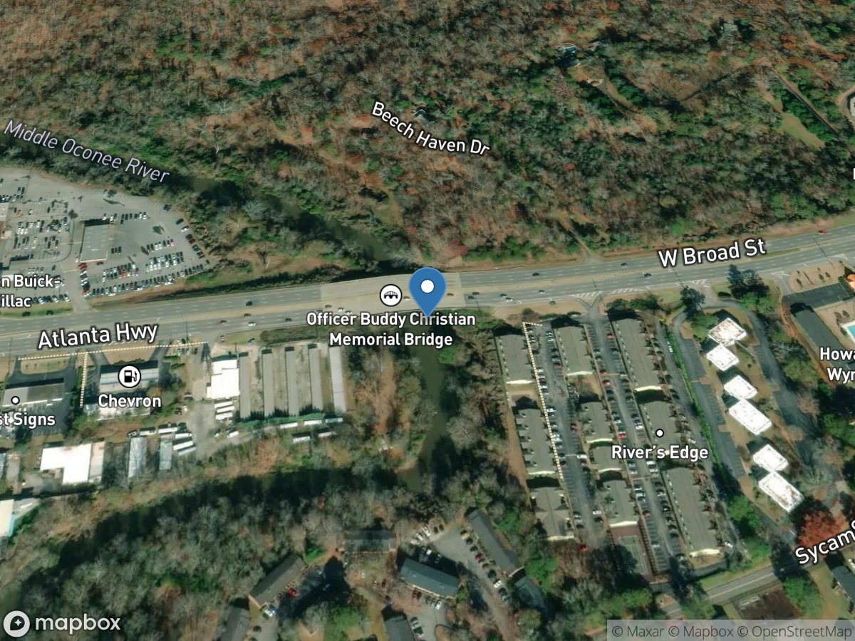 Middle Oconee River near Athens, GA location