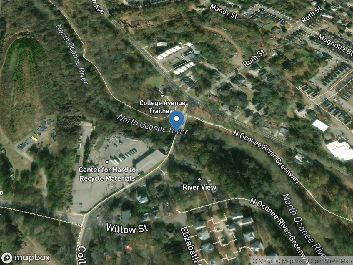 North Oconee River at College ST, at Athens, GA location