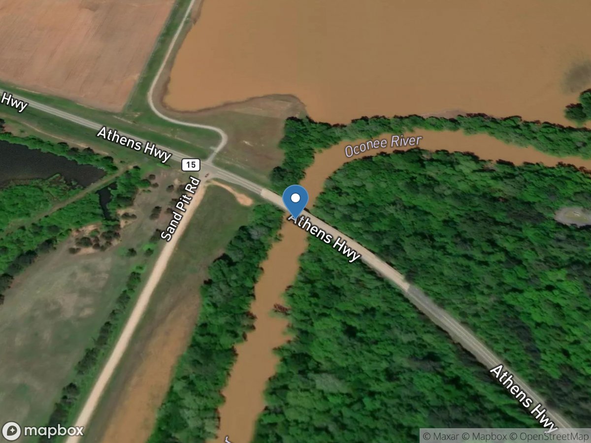 Oconee River near Penfield, GA location