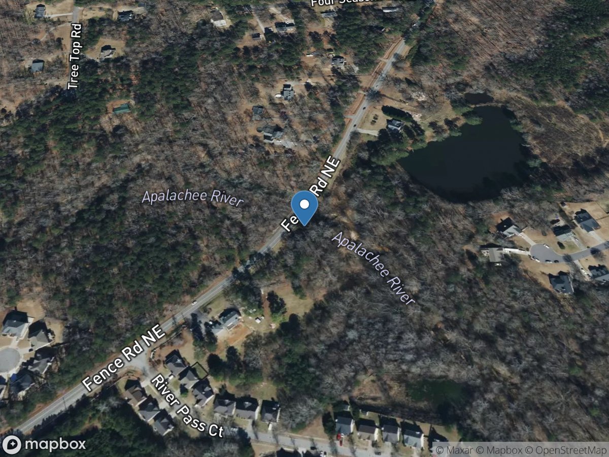 Apalachee River at Fence Road, near Dacula, GA location