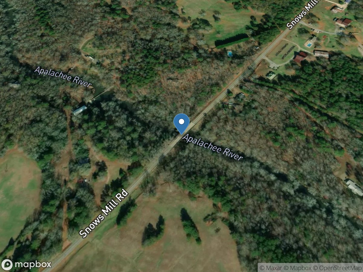 Apalachee River at Snows Mill RD, near Bishop, GA location