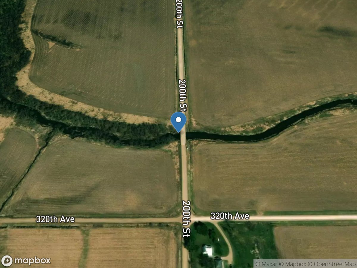 Walnut Creek near Hartwick, IA location