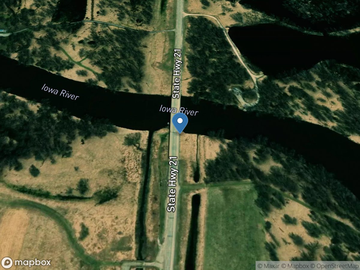 Iowa River near Belle Plaine, IA location