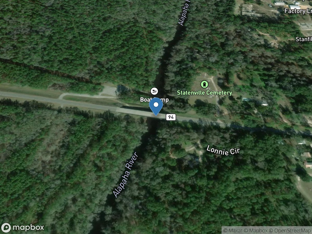 Alapaha River at Statenville, GA location