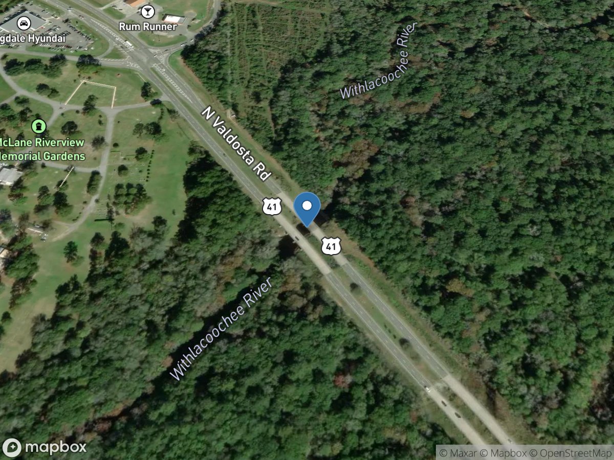 Withlacoochee River at US 41 near Valdosta, GA location