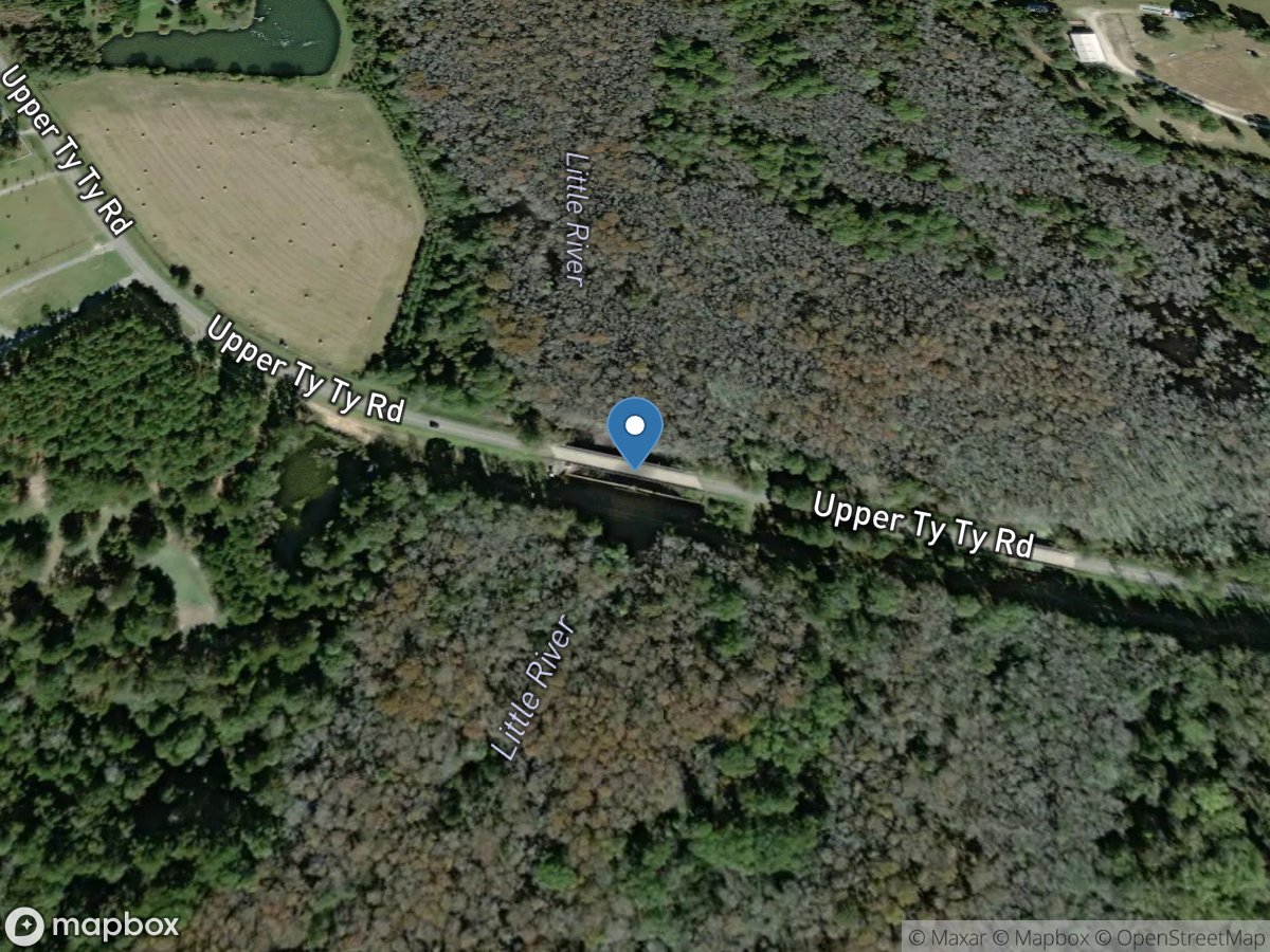 Little River at Upper Ty Ty Road, near Tifton, GA location