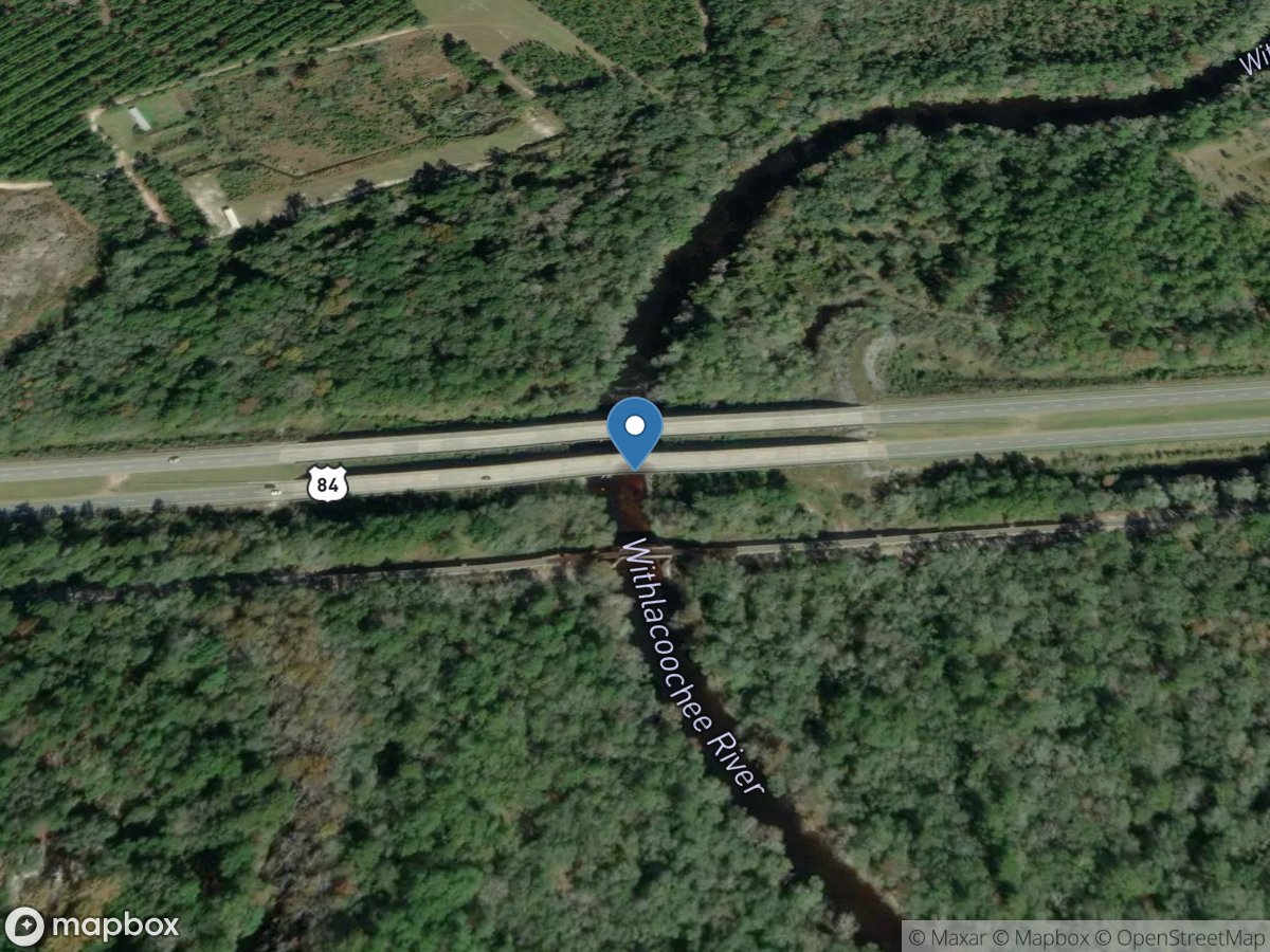 Withlacoochee River at US 84, near Quitman, GA location