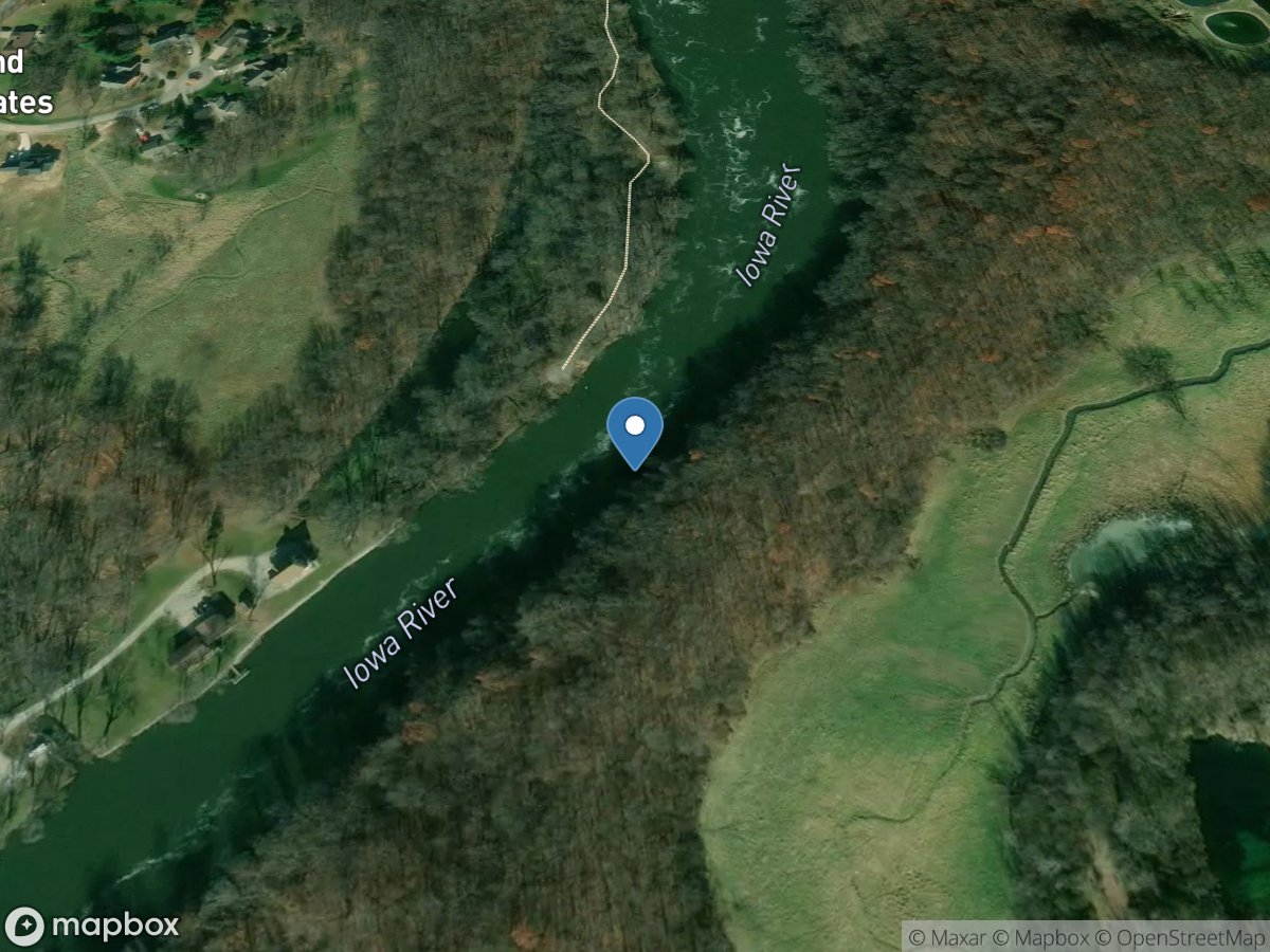 Iowa River below Coralville Dam near Coralville, IA location