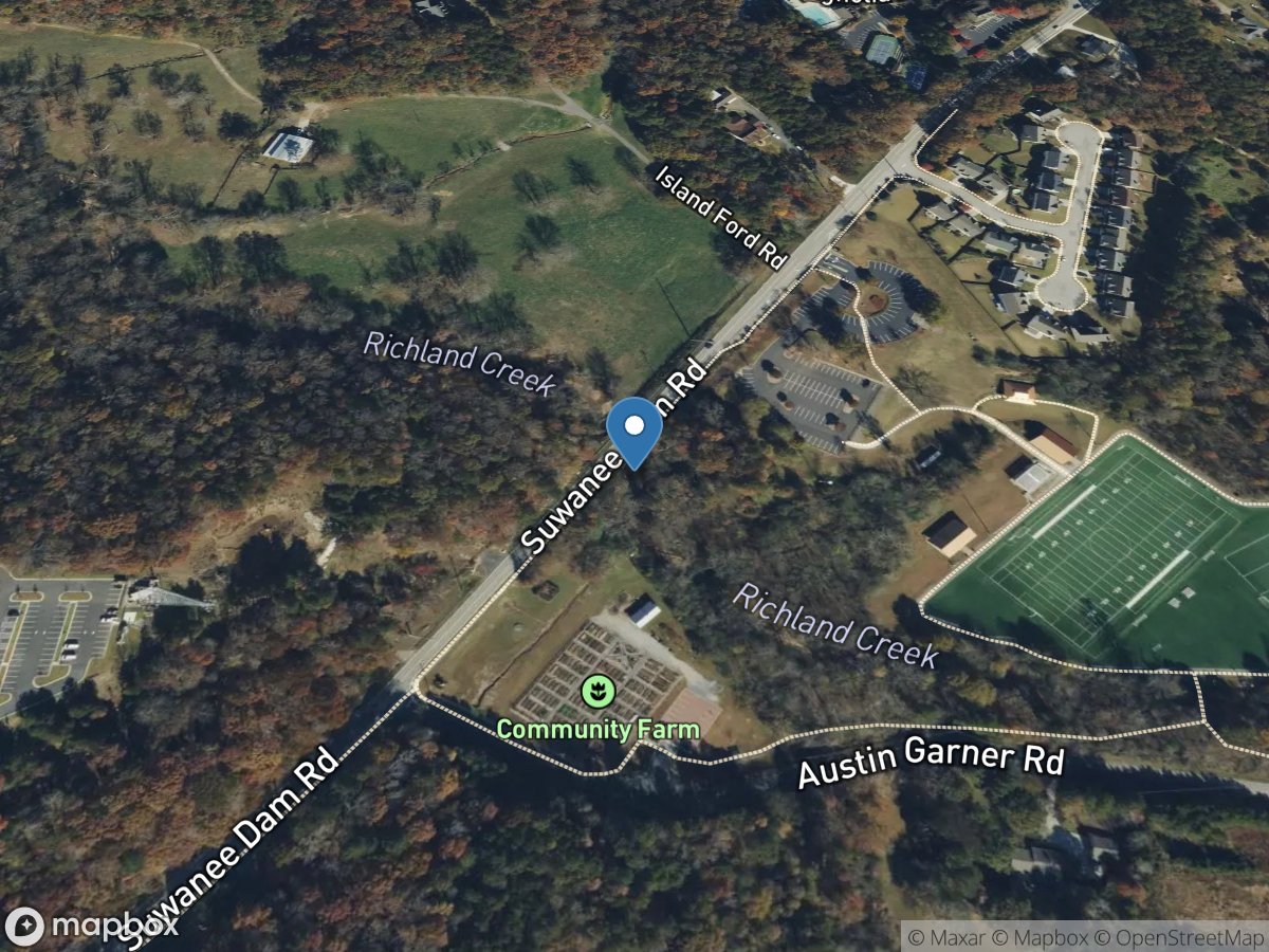 Richland Creek at Suwanee DAM Road, near Buford,GA location