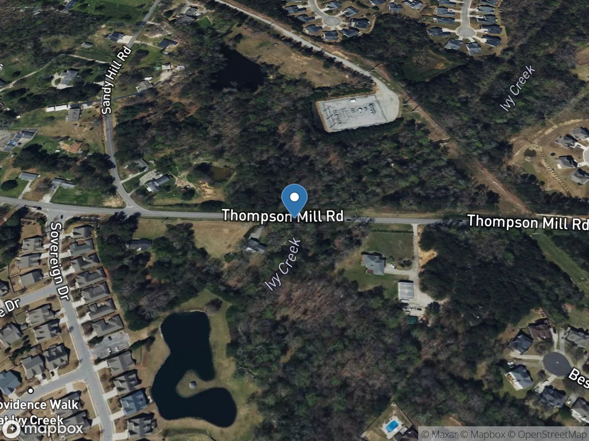 Ivy Creek at Thompson Mill Road, near Buford, GA location