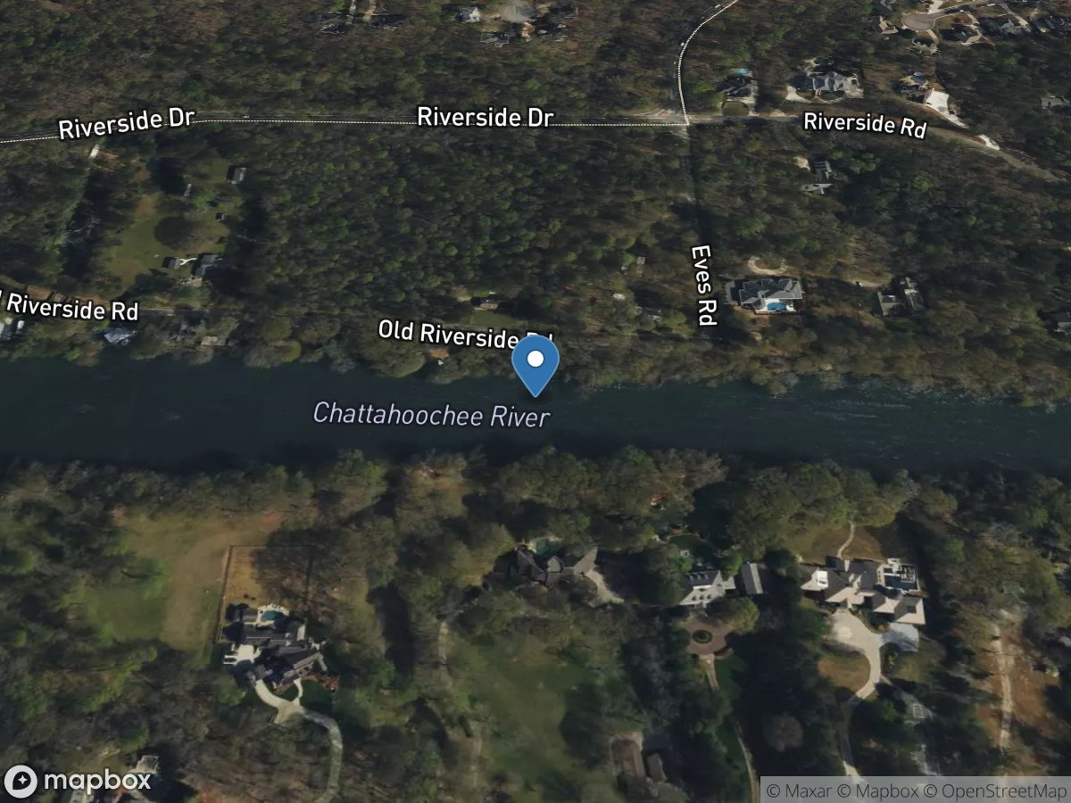 Chattahoochee River above Roswell, GA location