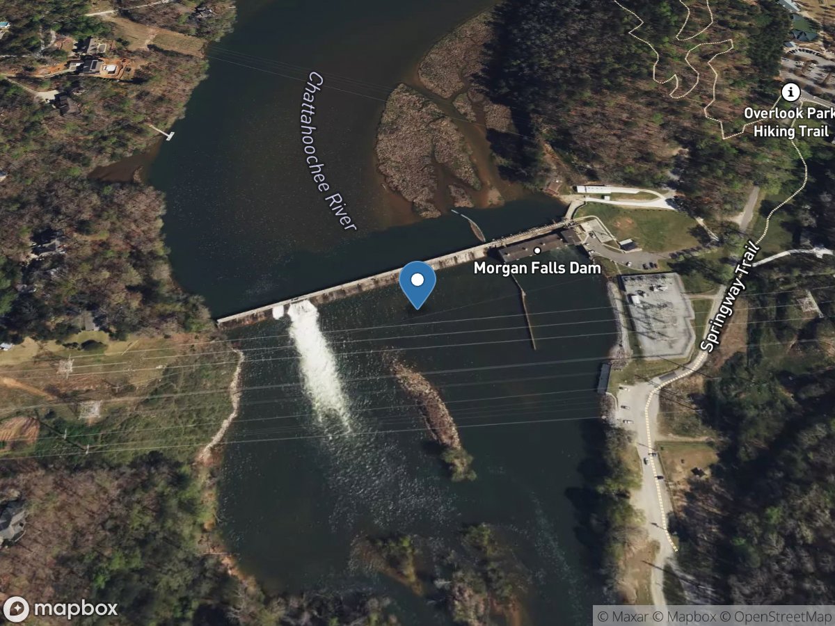 Chattahoochee River below Morgan Falls DAM, GA location